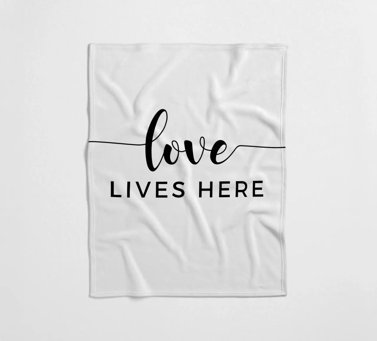 L'amore vive qui coperta in pile da Shark Printables