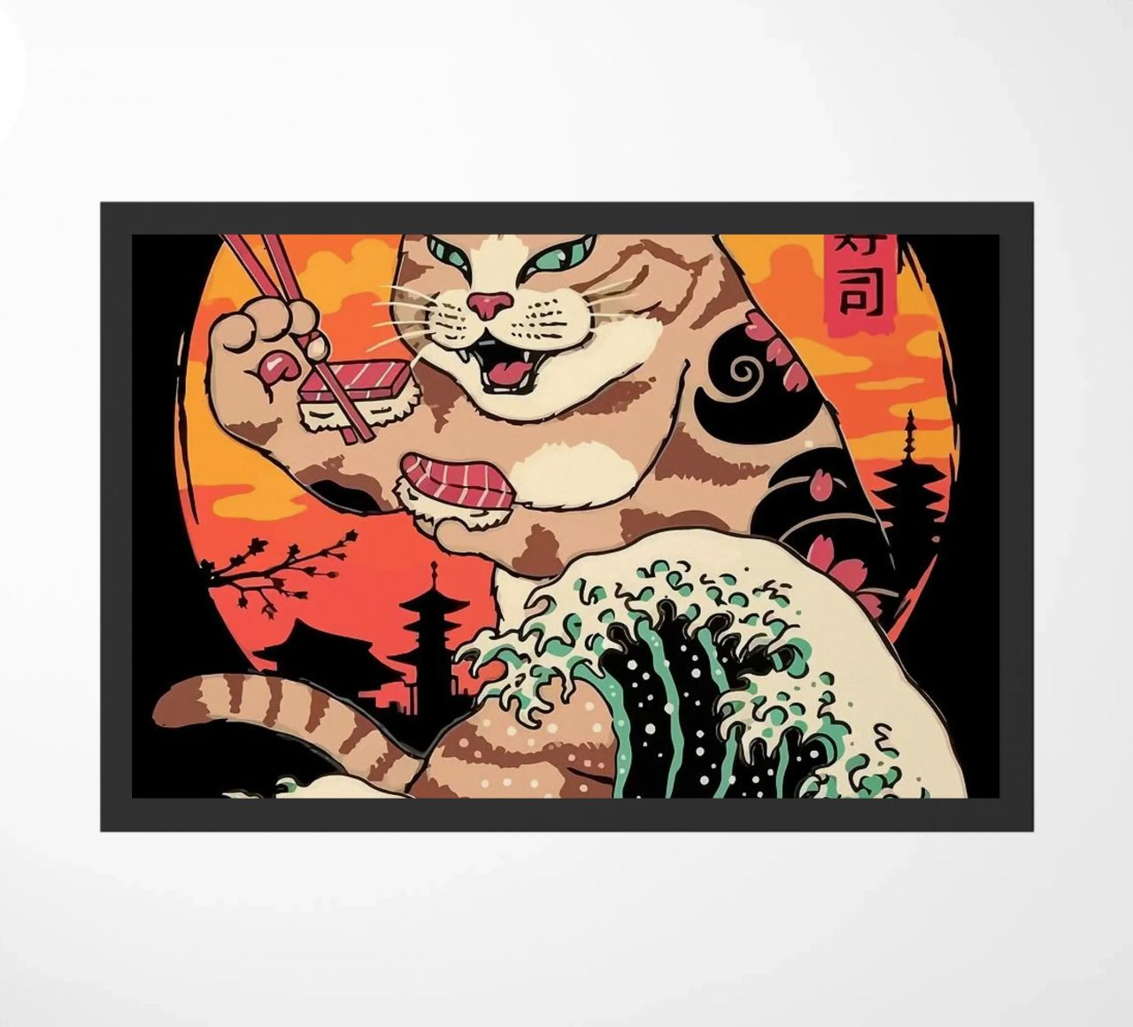 Sushi Cat Wave zerbino da Margaret Marie Ostrout
