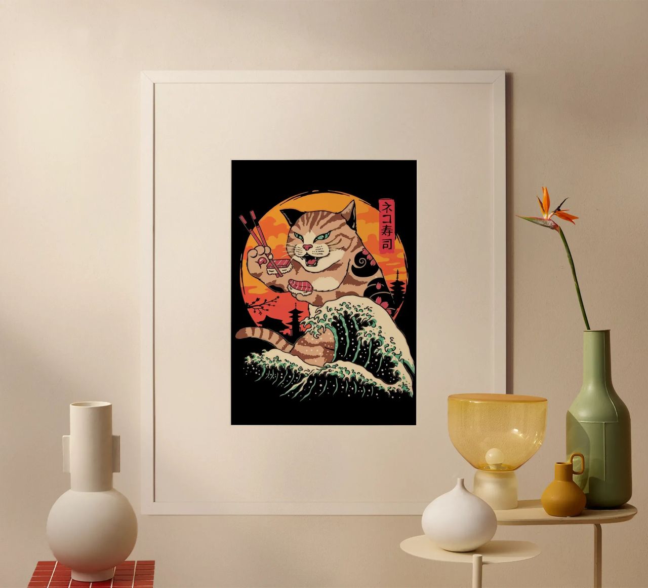 Sushi Cat Wave carta hahnemühle da Margaret Marie Ostrout