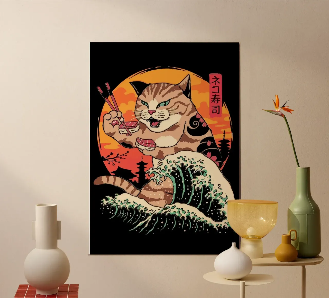 Sushi Cat Wave carta hahnemühle da Margaret Marie Ostrout