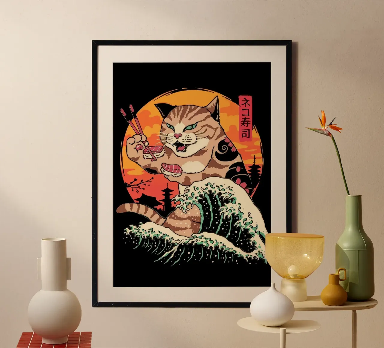 Sushi Cat Wave carta hahnemühle da Margaret Marie Ostrout