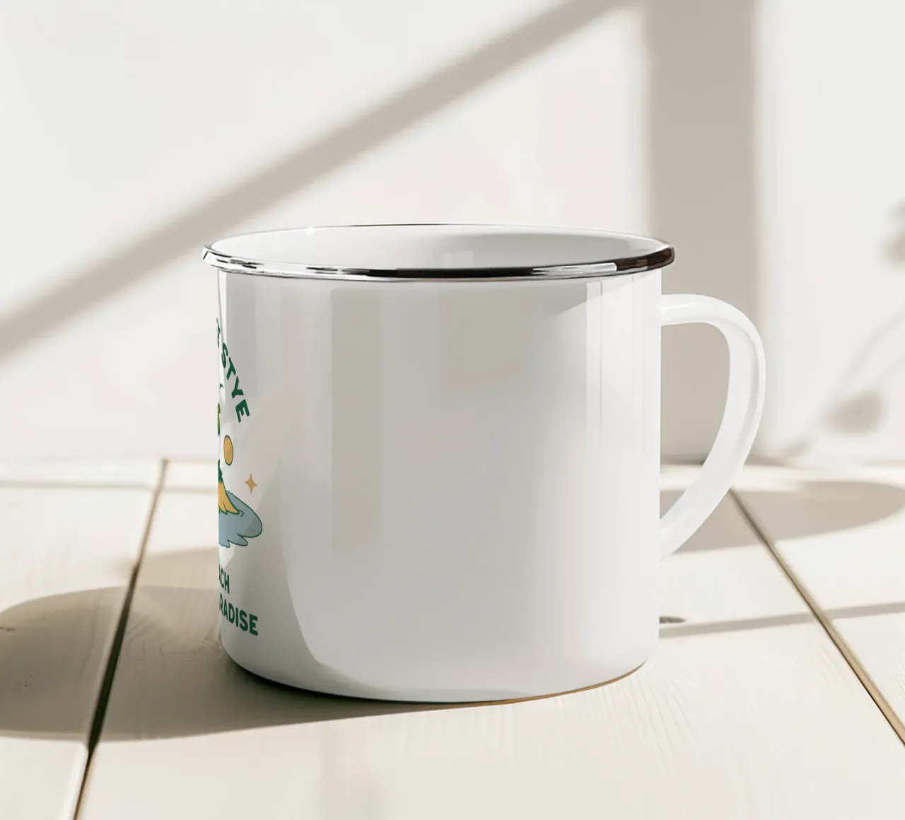 Stile di vita estivo tazza in smalto da Gunawan Rb
