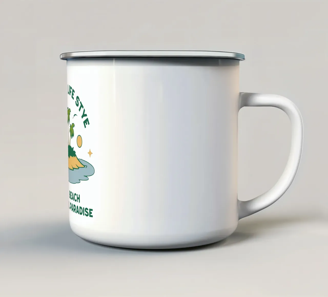 Stile di vita estivo tazza in smalto da Gunawan Rb