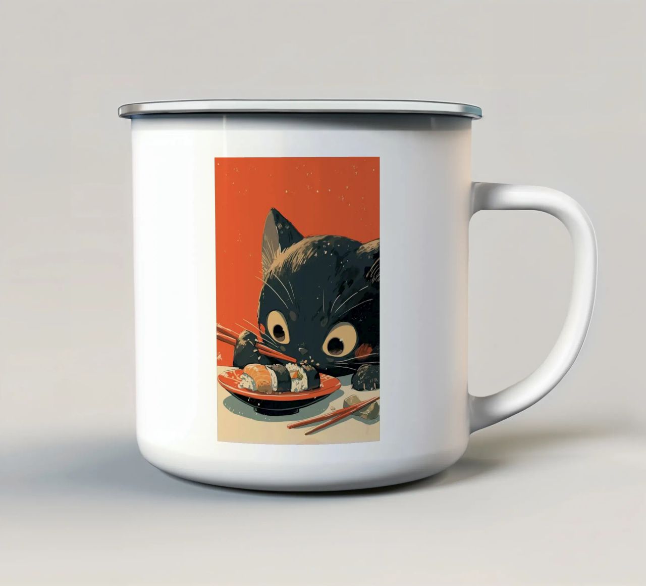 Vernice giapponese per sushi tazza in smalto da Margaret Marie Ostrout