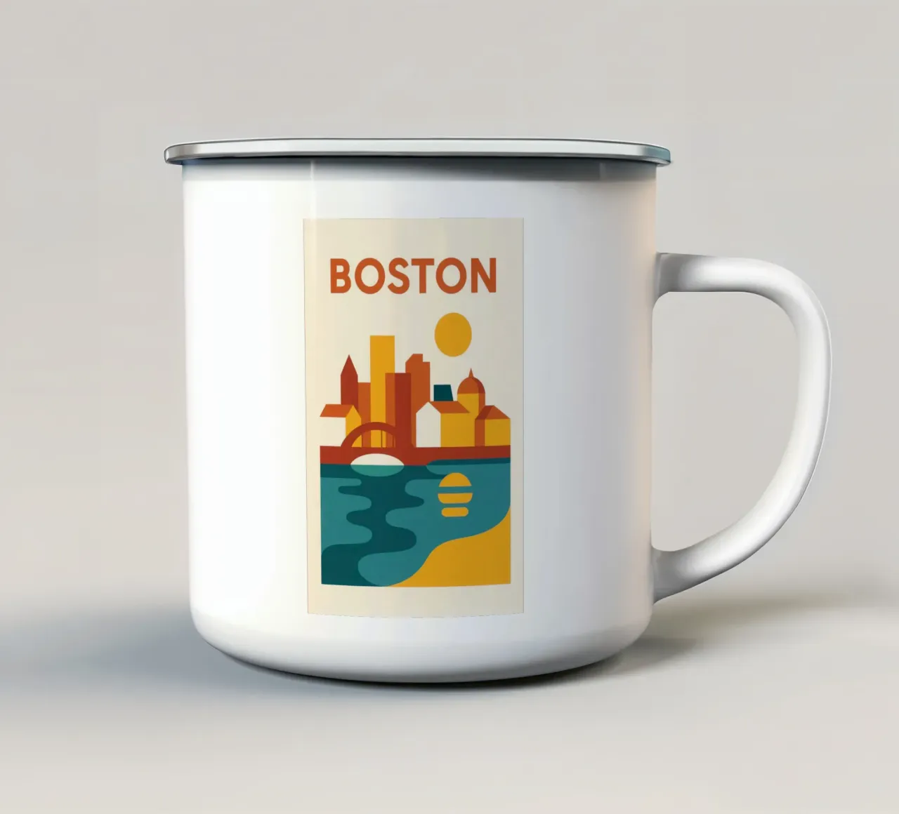 Boston sotto i riflettori, tra storia e orizzonte tazza in smalto da JETLAG | affiches voyage