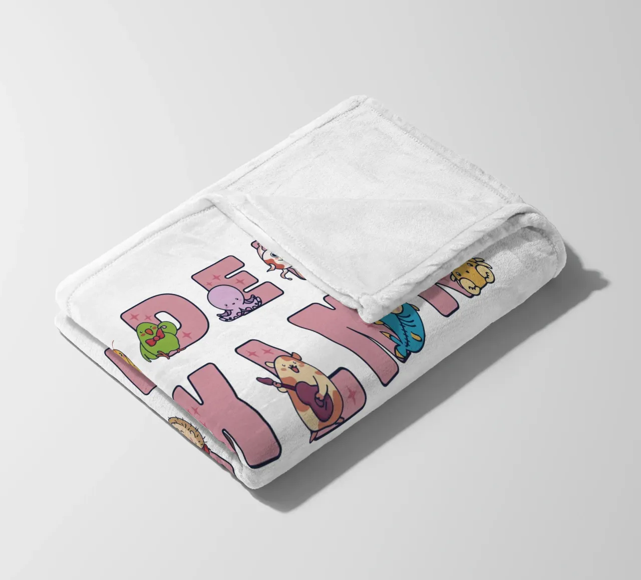 Alfabeto kawaii coperta in pile da 🐹 BABY ART PRINTS