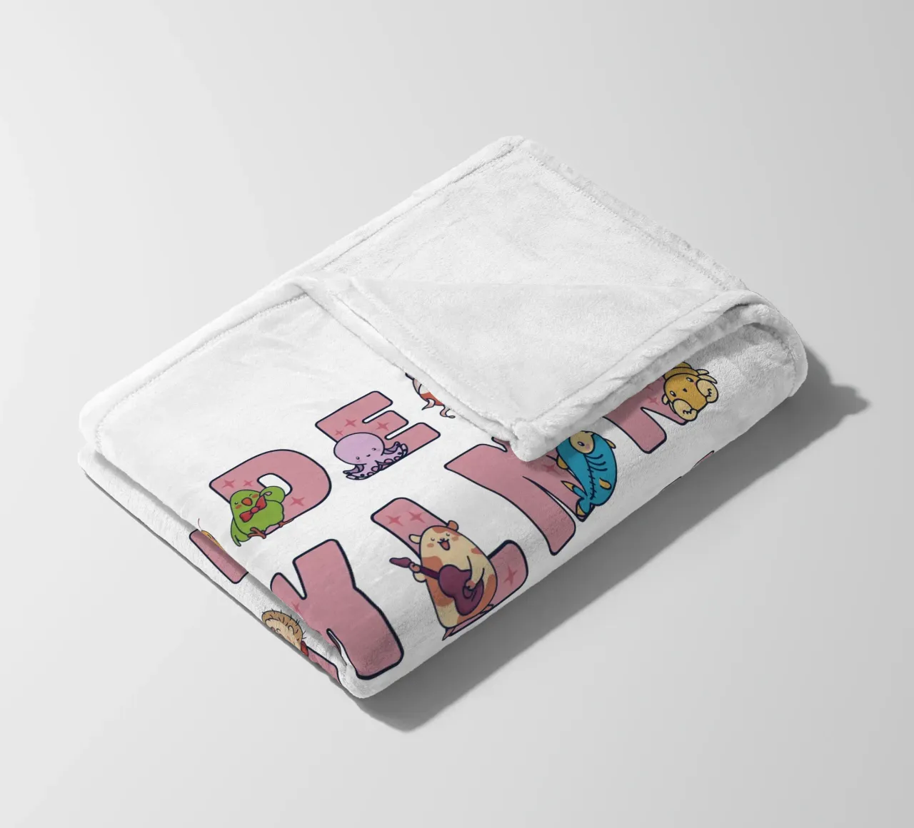 Alfabeto kawaii coperta in pile da 🐹 BABY ART PRINTS