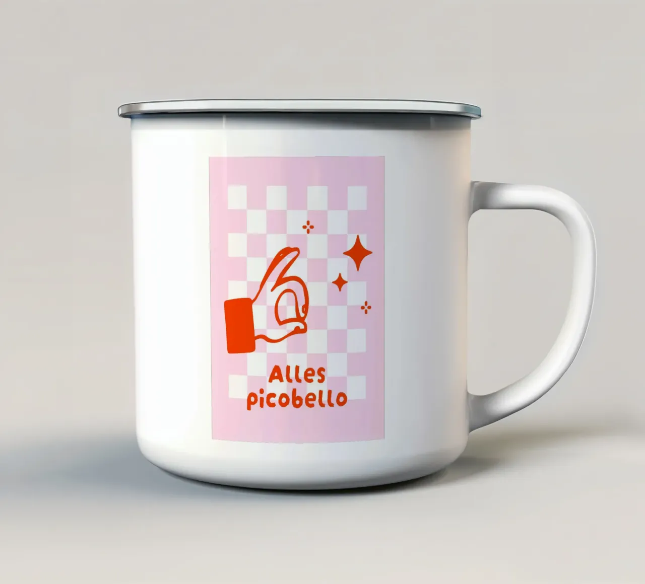 Picobello tazza in smalto da Bureau Purpur