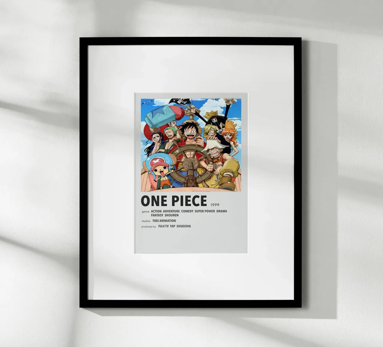 ONE PIECE 1999 poster con telaio in plastica da Totoya