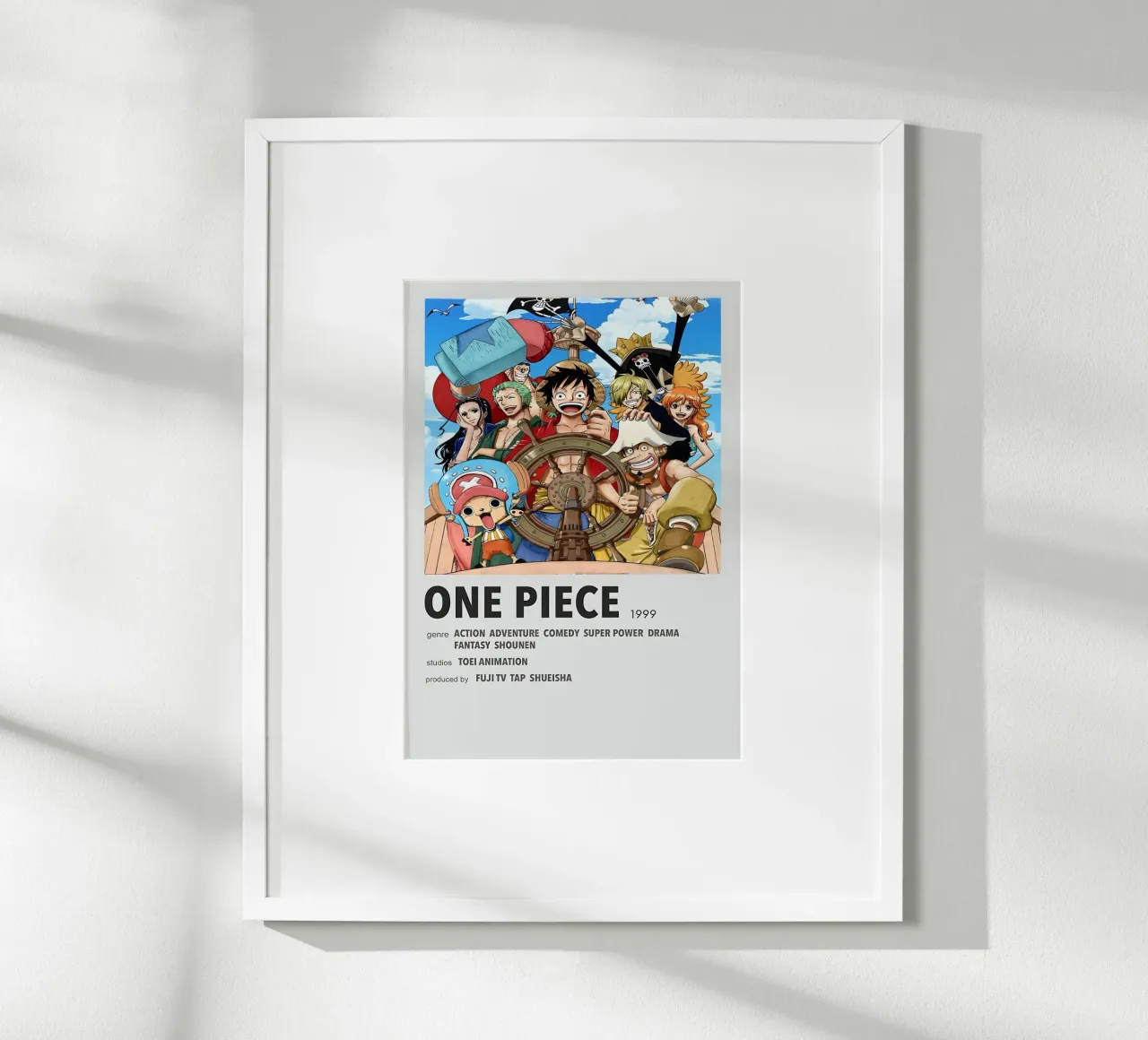 ONE PIECE 1999 poster con telaio in plastica da Totoya