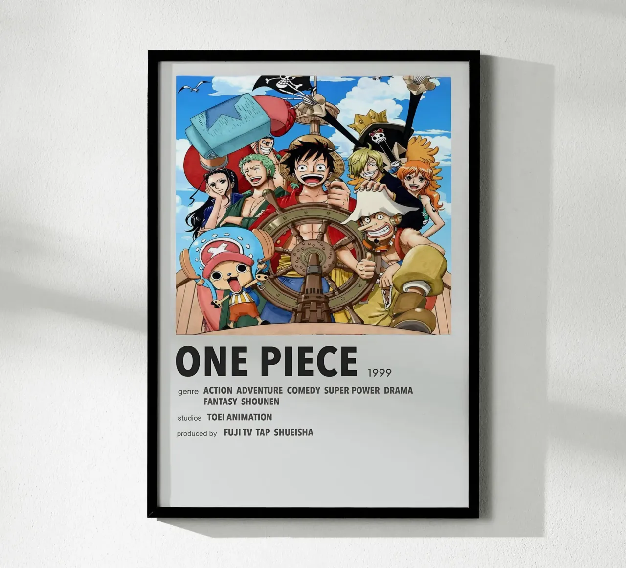 ONE PIECE 1999 poster con telaio in plastica da Totoya
