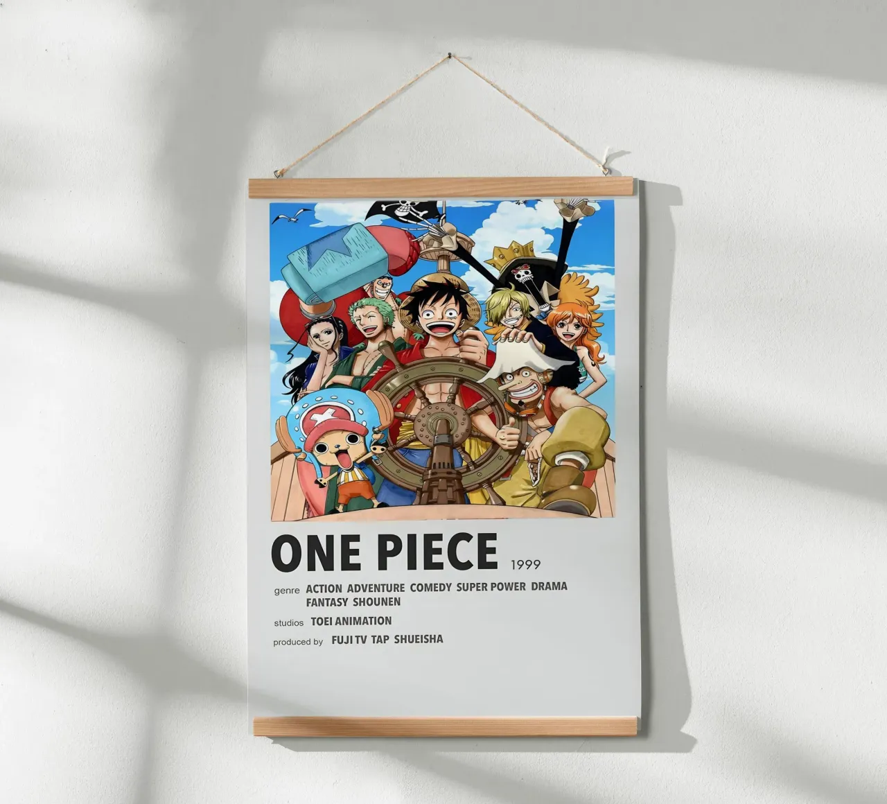 ONE PIECE 1999 poster con telaio in plastica da Totoya