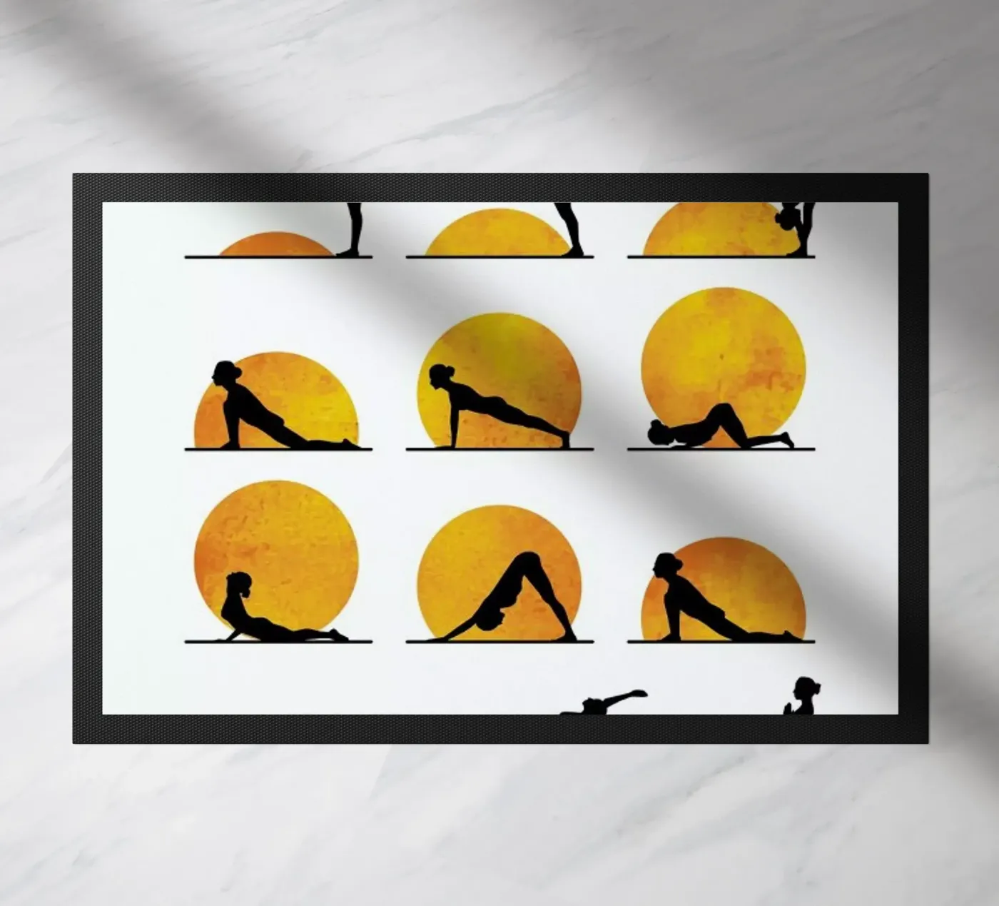 Yoga Sun doormat by Kubistika