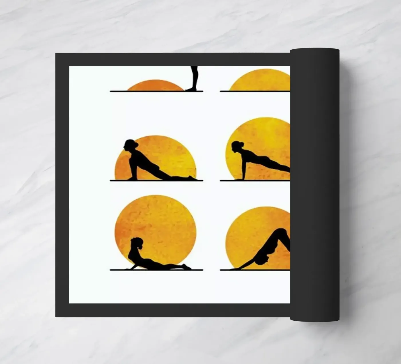 Yoga Sun doormat by Kubistika