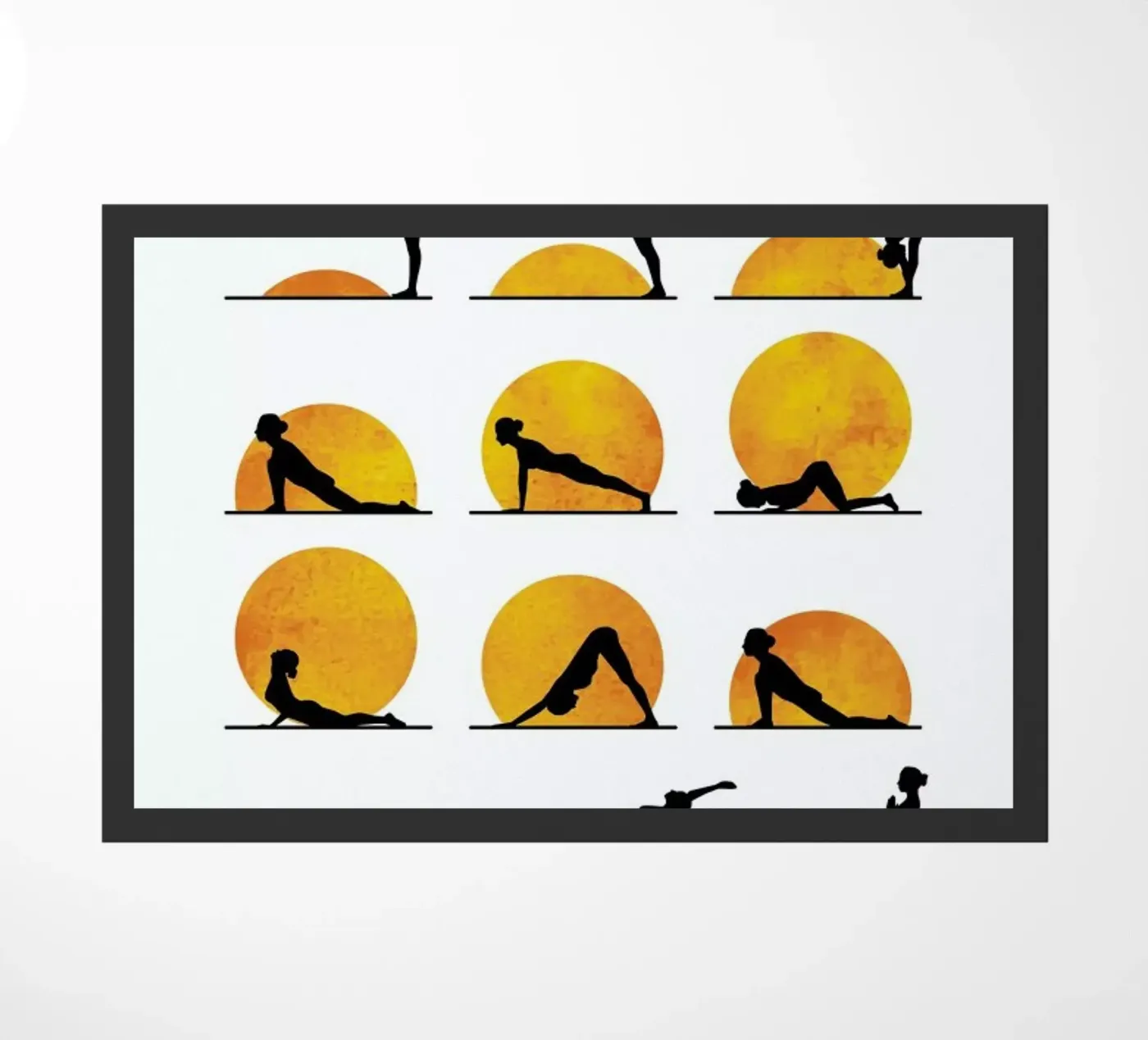 Yoga Sun doormat by Kubistika