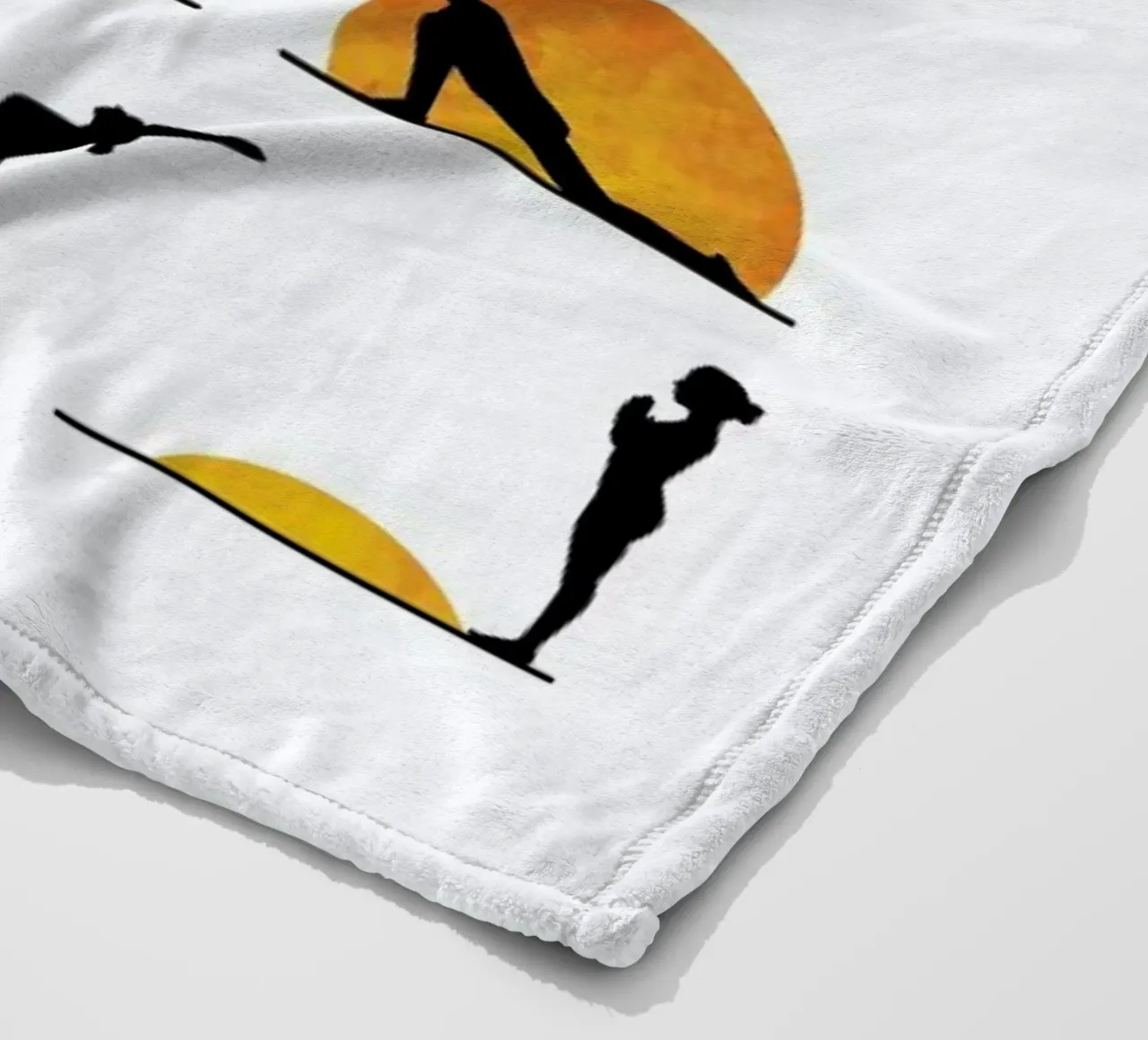 Yoga Sun fleece blanket by Kubistika