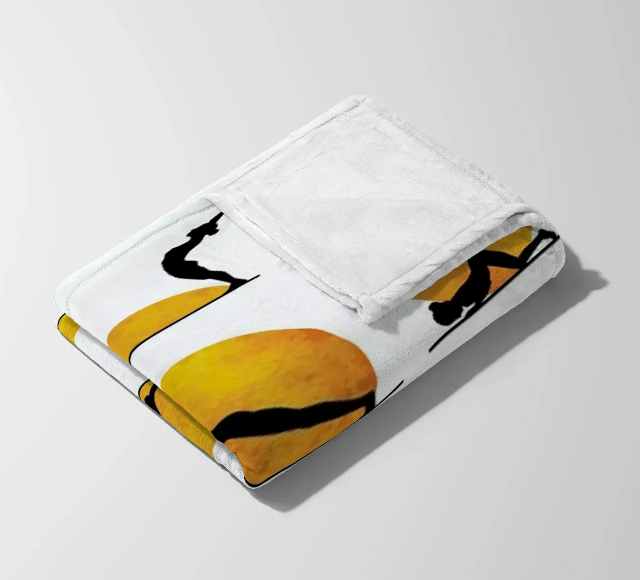 Yoga Sun fleece blanket by Kubistika