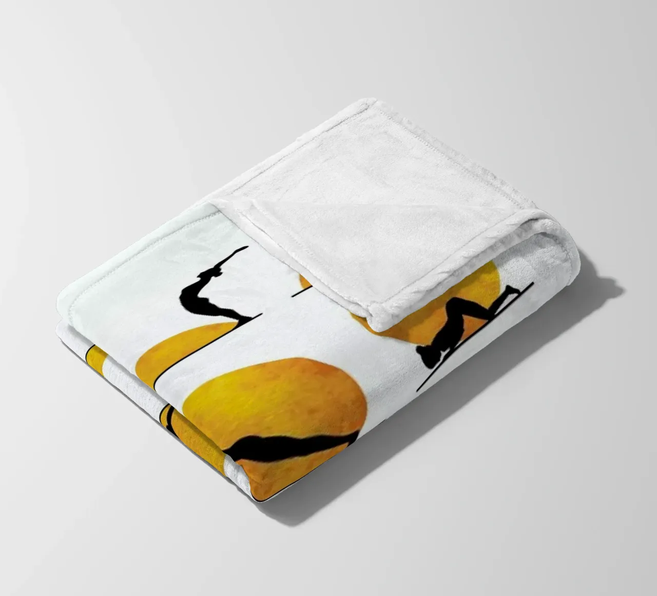 Yoga Sun fleece blanket by Kubistika