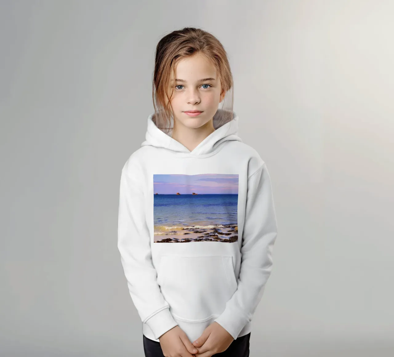 FAA302 Sunny Day at the Beach. kids hoodie by Thierry vobmann photography