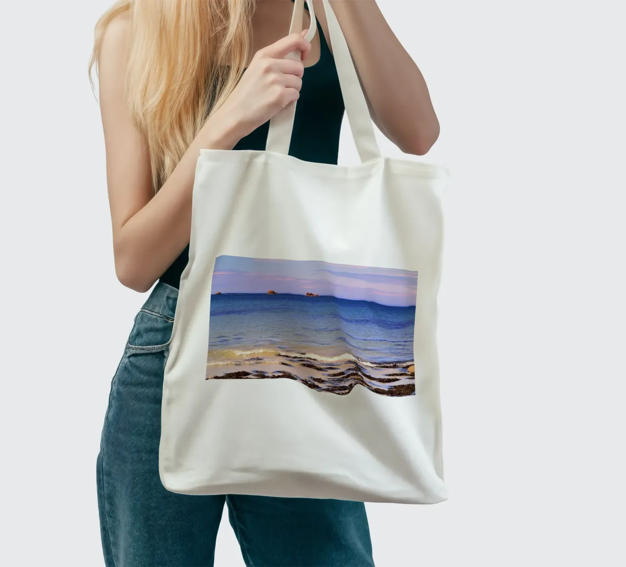 FAA302 Sunny Day at the Beach. borsa in juta da Thierry vobmann photography