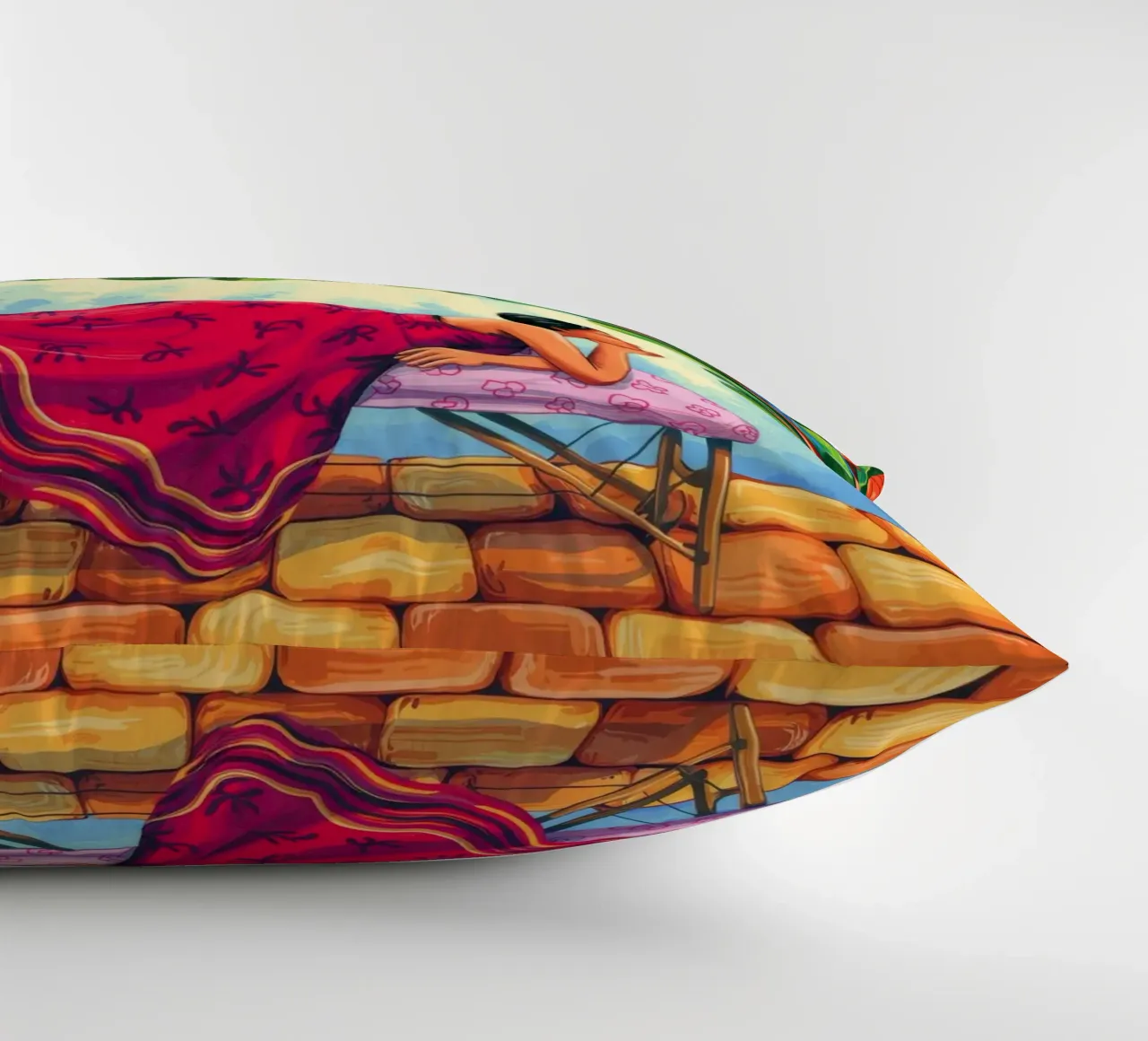 Serene Rooftop Escape decorative cushion by Murni Strokes