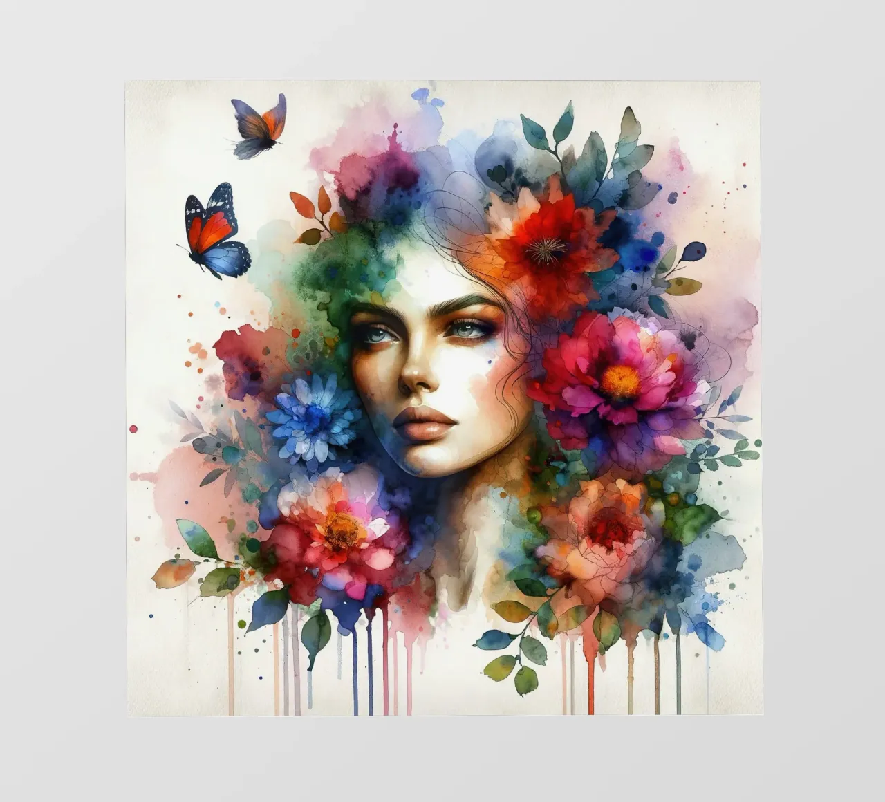 Ritratto floreale etereo telo in pvc da Chromatic Fusion Studio