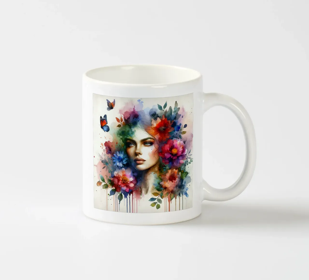 Ritratto floreale etereo tazza in ceramica da Chromatic Fusion Studio