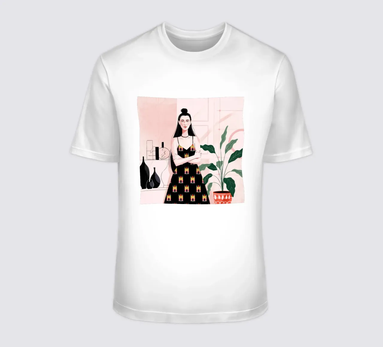 Un'elegante oasi interna t-shirt da Murni Strokes
