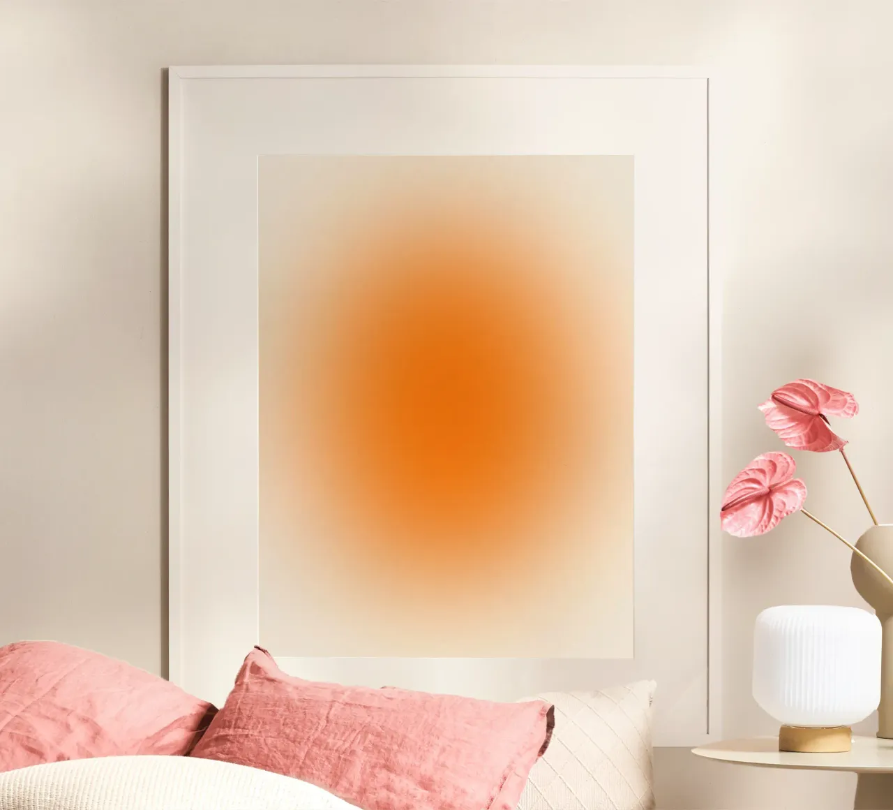 Orange Glow poster con telaio in plastica da Studio Memb
