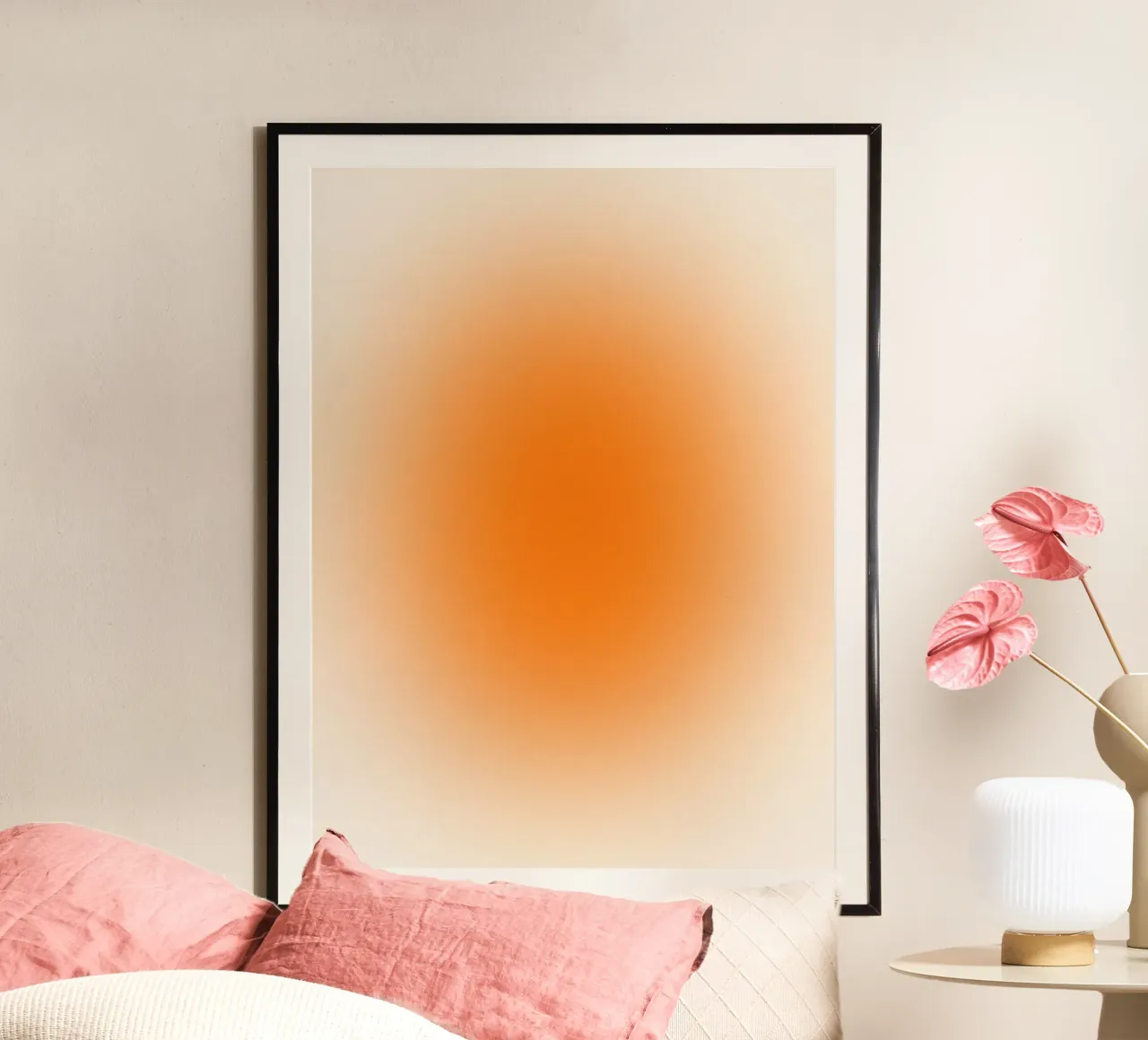 Orange Glow poster con telaio in plastica da Studio Memb