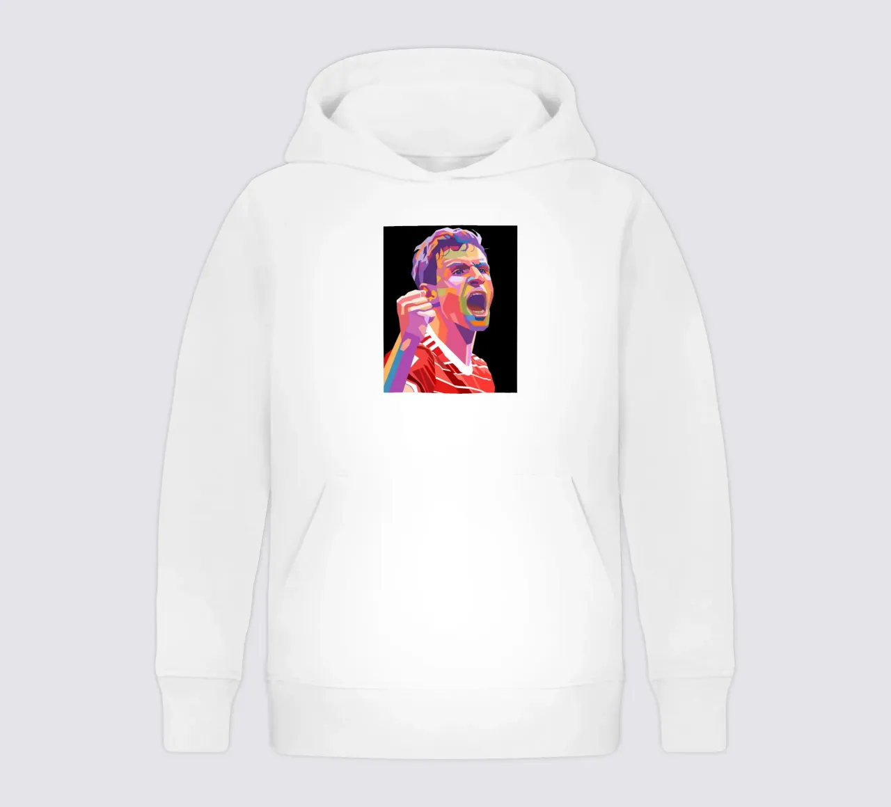Ritratto pop art di Thomas Muller felpa bambino con cappuccio da Hantamrata