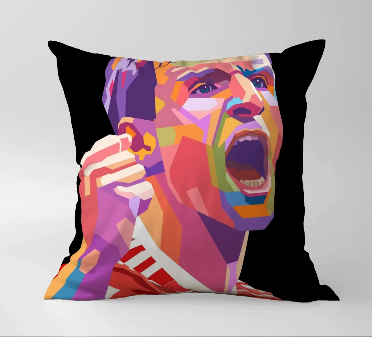 Ritratto pop art di Thomas Muller cuscino da Hantamrata