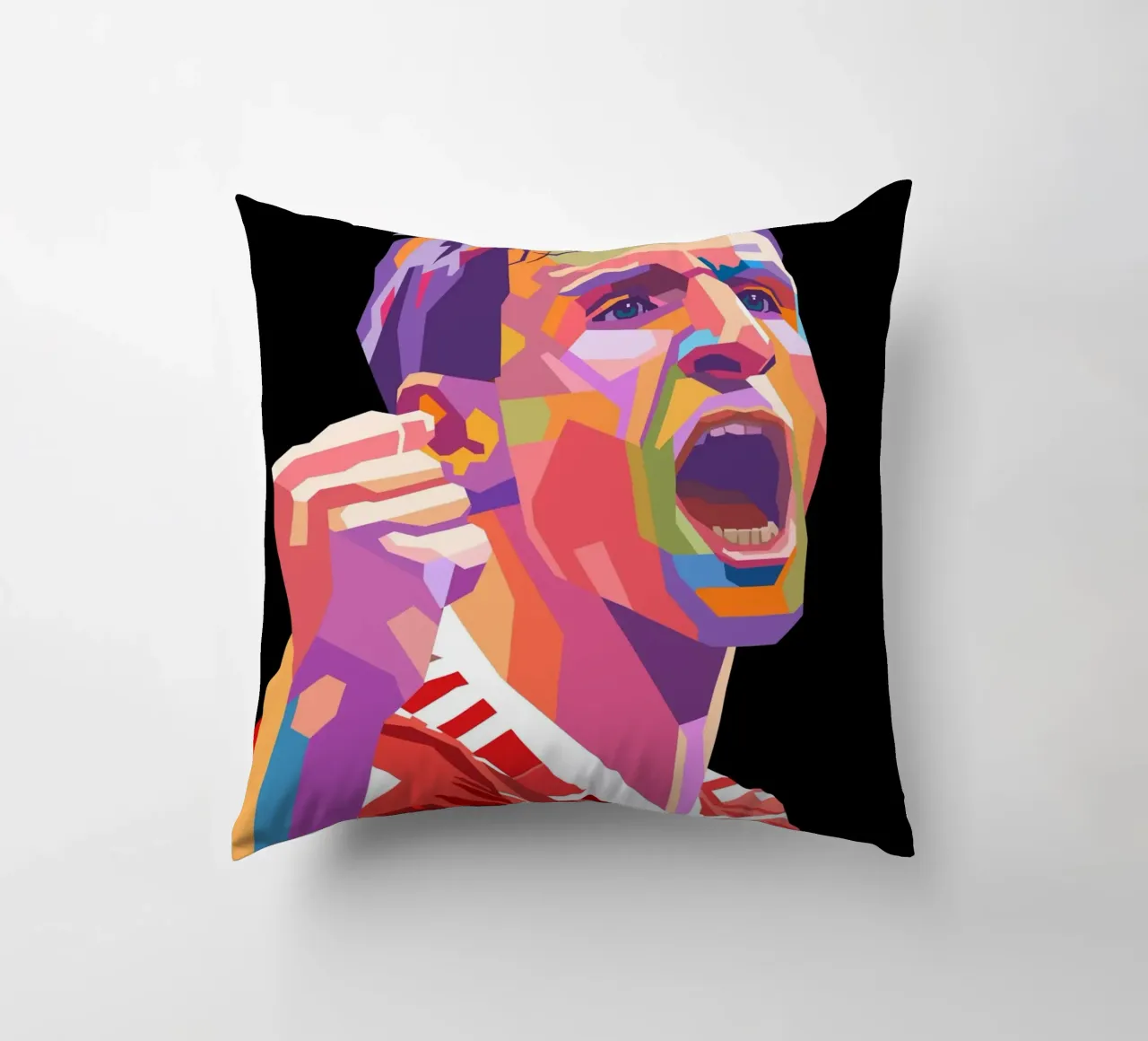 Ritratto pop art di Thomas Muller cuscino da Hantamrata
