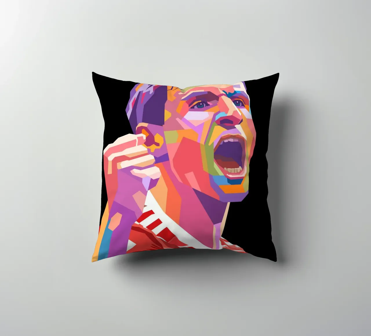Ritratto pop art di Thomas Muller cuscino da Hantamrata