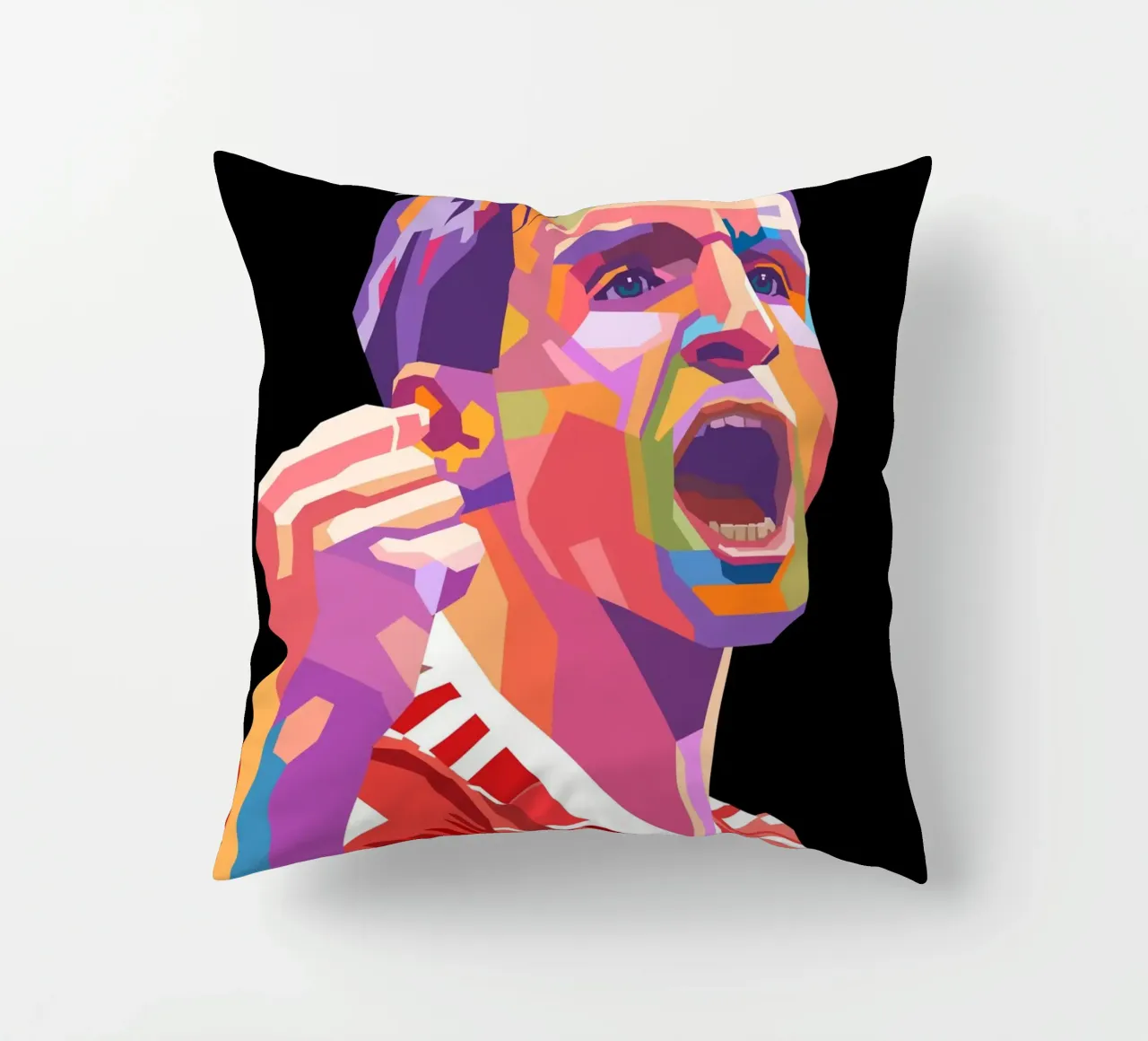 Ritratto pop art di Thomas Muller cuscino da Hantamrata