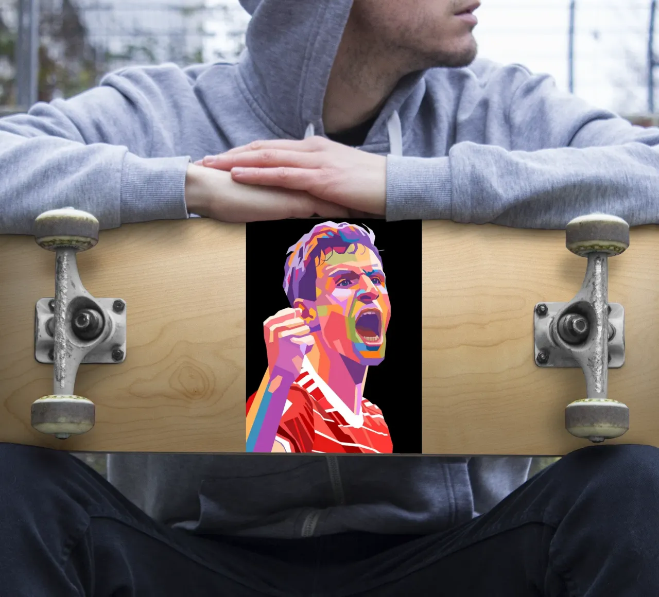Ritratto pop art di Thomas Muller adesivo da Hantamrata