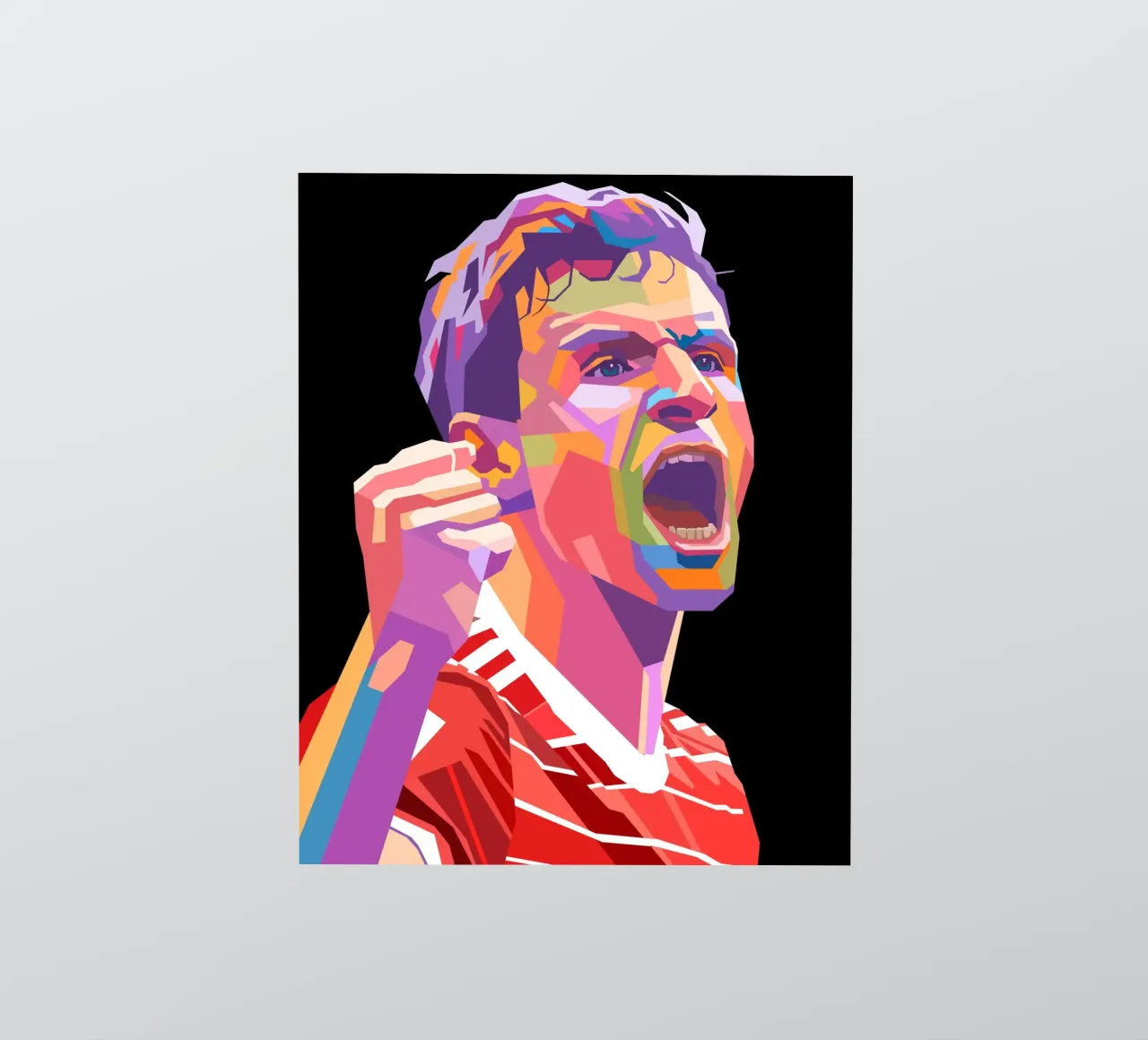 Ritratto pop art di Thomas Muller adesivo da Hantamrata