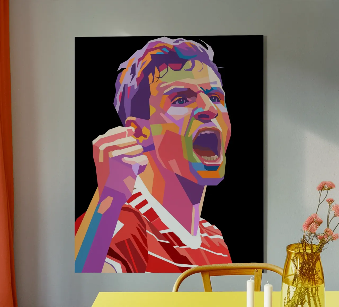 Ritratto pop art di Thomas Muller plexiglass da Hantamrata