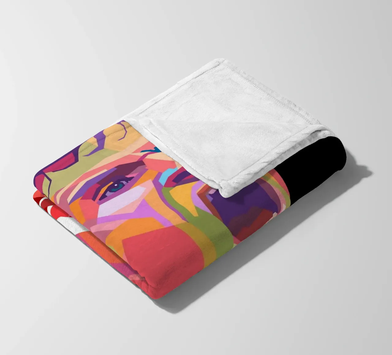Ritratto pop art di Thomas Muller coperta in pile da Hantamrata