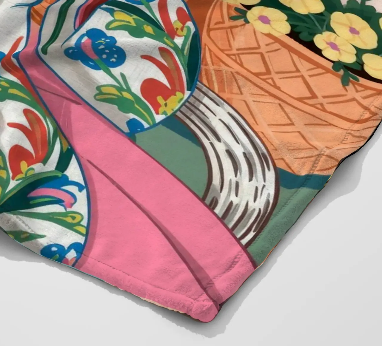 Serenità del giardino in fiore coperta in pile da Murni Strokes