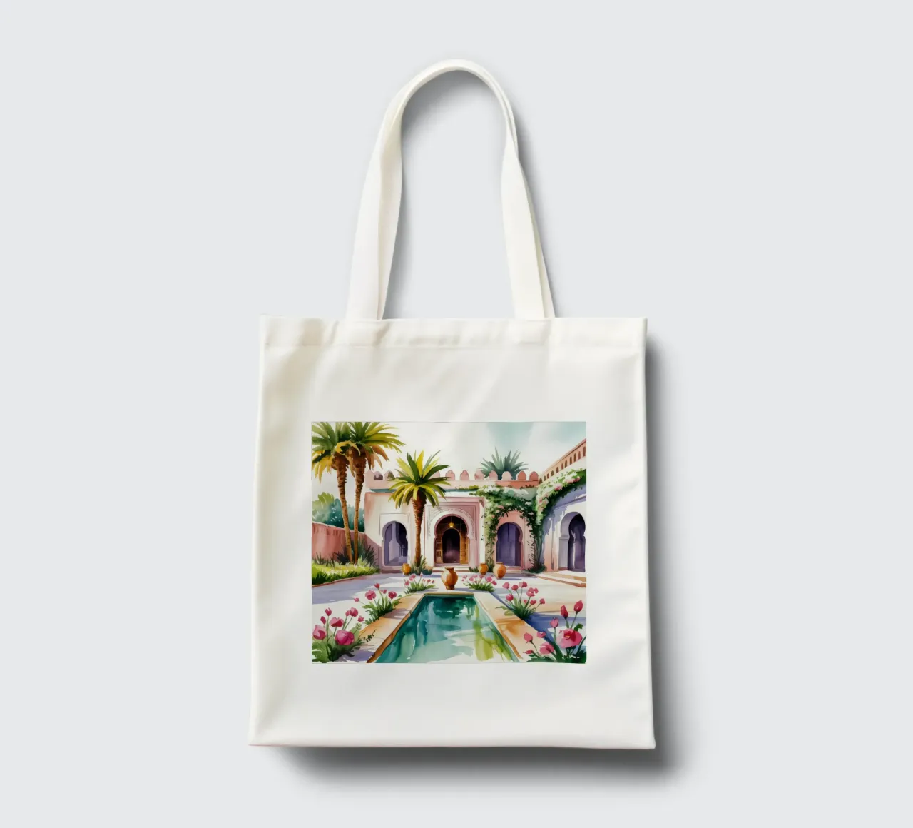 Palatial Courtyard Splendor tote bag by Murni Strokes