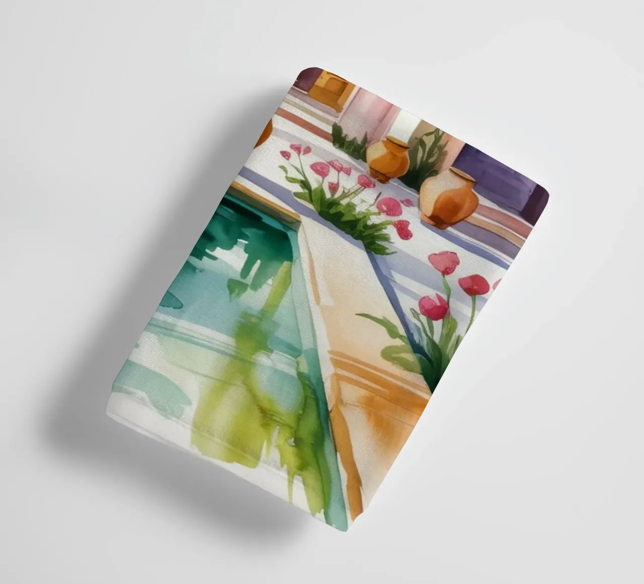 Palatial Courtyard Splendor towel by Murni Strokes
