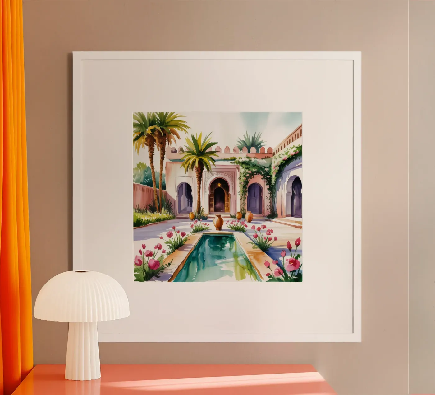 Palatial Courtyard Splendor poster by Murni Strokes