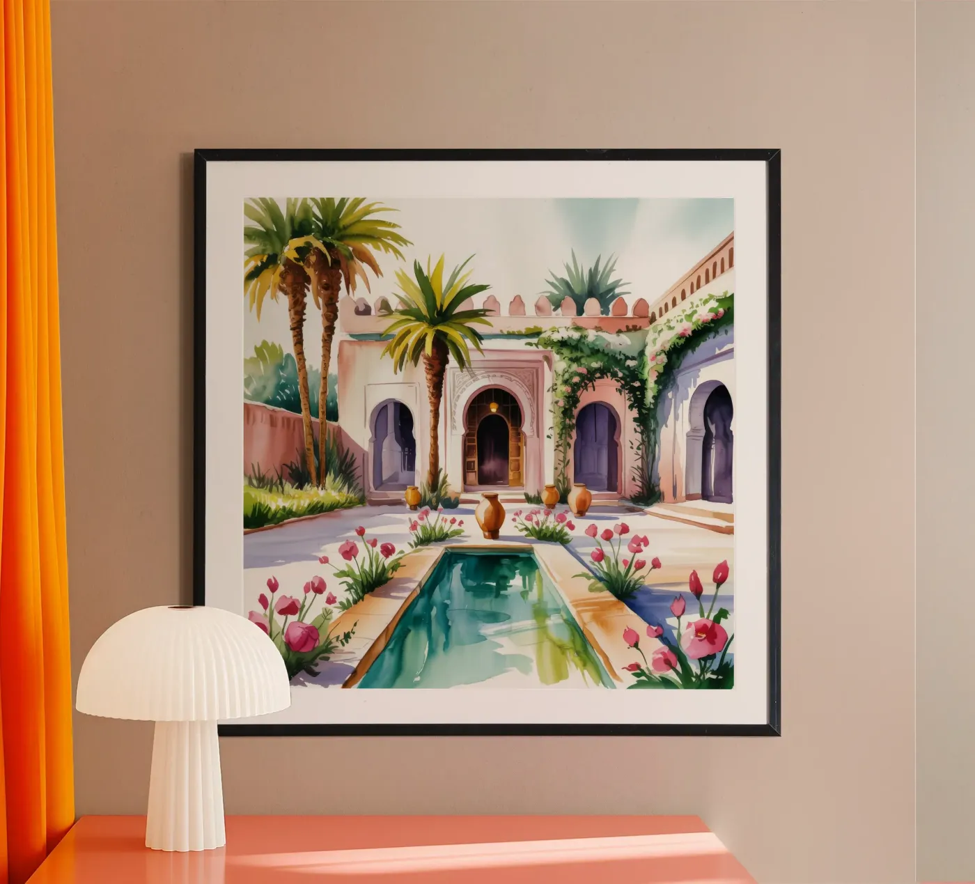 Palatial Courtyard Splendor poster by Murni Strokes