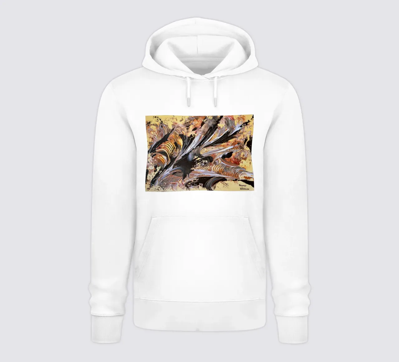 MESSAGE FROM THE HEART 21. hoodie by Thierry Vobmann Abstract painting