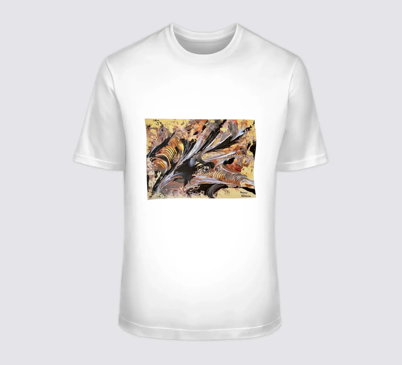 MESSAGE FROM THE HEART 21. t-shirt de Thierry Vobmann Abstract painting