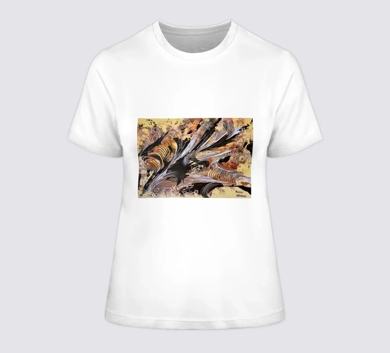 MESSAGE FROM THE HEART 21. t-shirt da donna da Thierry Vobmann Abstract painting