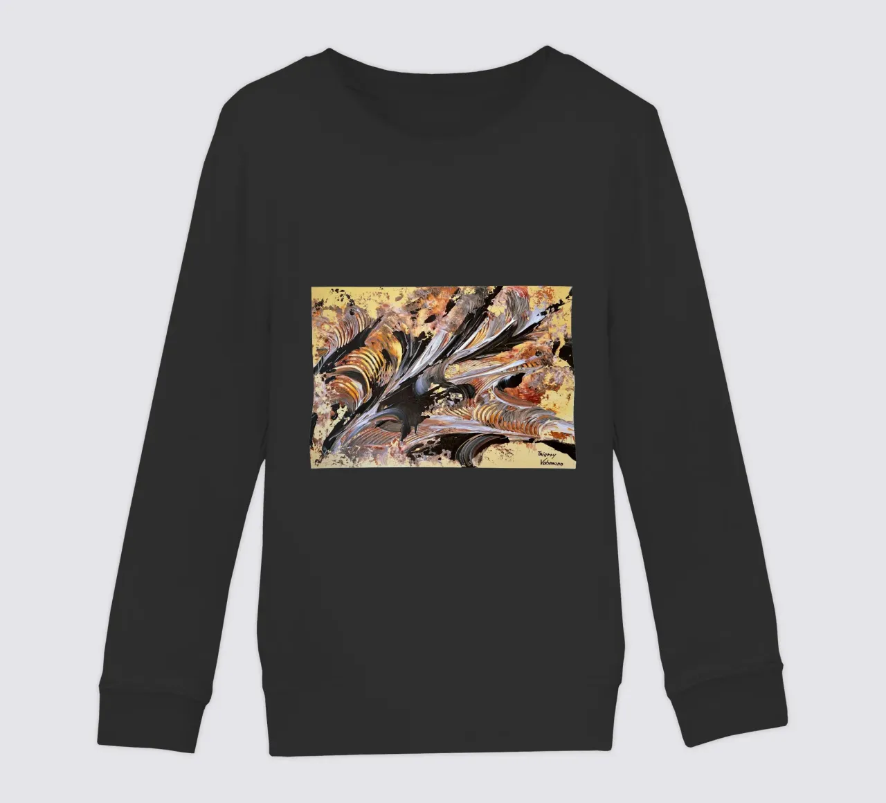 MESSAGE FROM THE HEART 21. felpa bambino da Thierry Vobmann Abstract painting