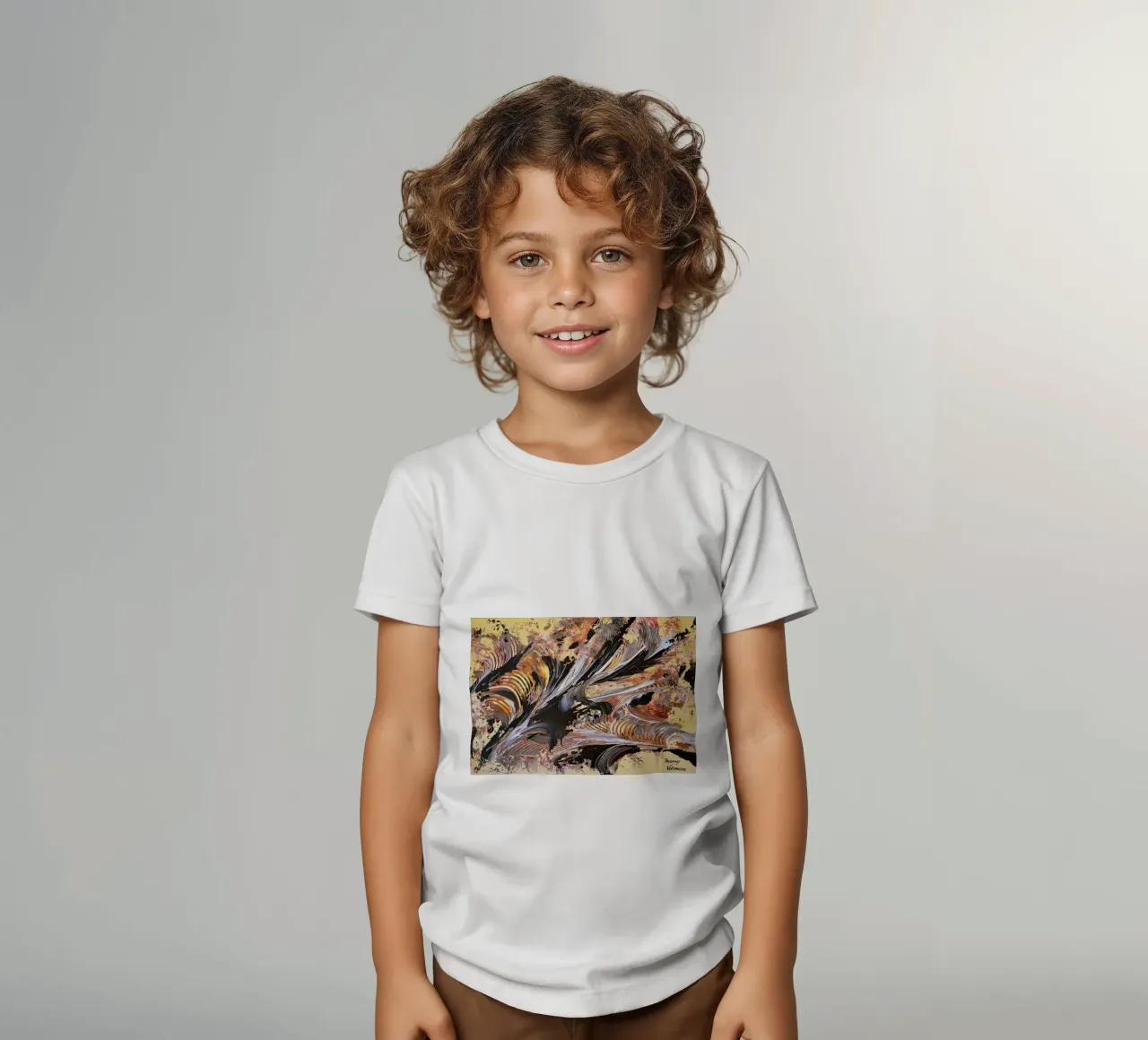 MESSAGE FROM THE HEART 21. t-shirt bambini da Thierry Vobmann Abstract painting