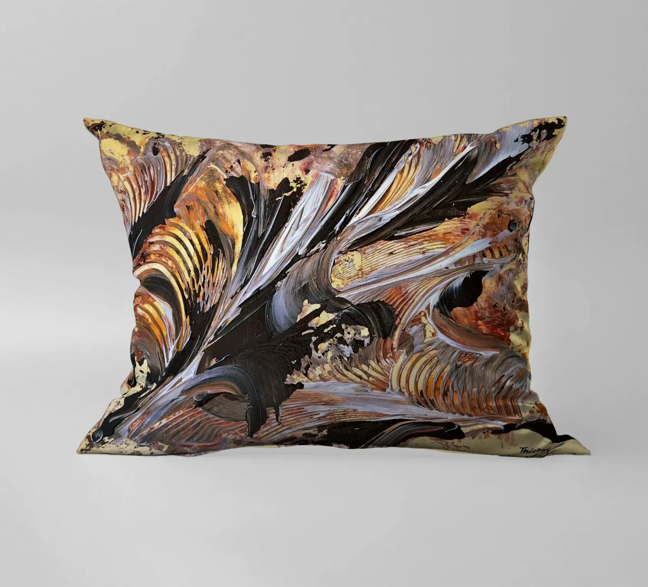 MESSAGE FROM THE HEART 21. cuscino da Thierry Vobmann Abstract painting